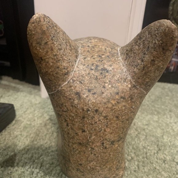 5.5” SandStone resin egyptian Cat Head Statue EGYPT 2.1 Pounds!  100% Authentic! - Picture 3 of 4